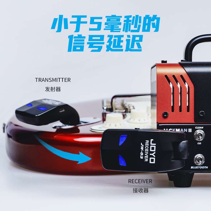 JOYO卓乐JW-03无线音频发射接收器 乐器电吉他贝斯充电音频连接器