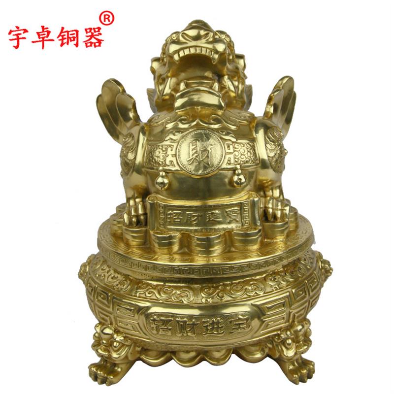 宇卓铜器铜貔貅聚宝盆铜貔貅工艺品摆饰 纯铜聚宝盆黄铜聚宝盆