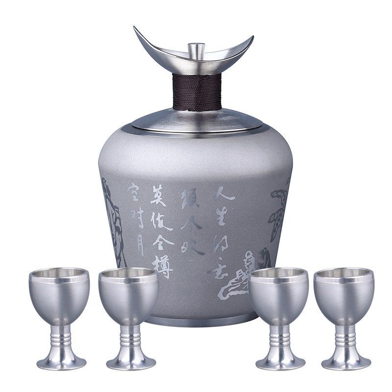 温酒壶烫酒壶暖酒黄酒酒具套装手工纯锡制家用匠之源太白大中小号