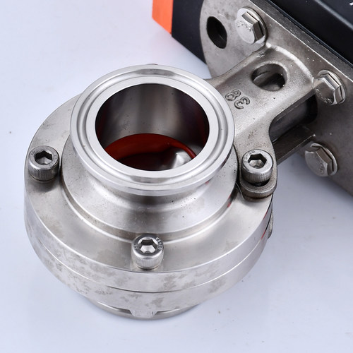 304不锈钢 D681X-10P气动卫生级快装蝶阀/卡箍卡盘快开蝶形阀门