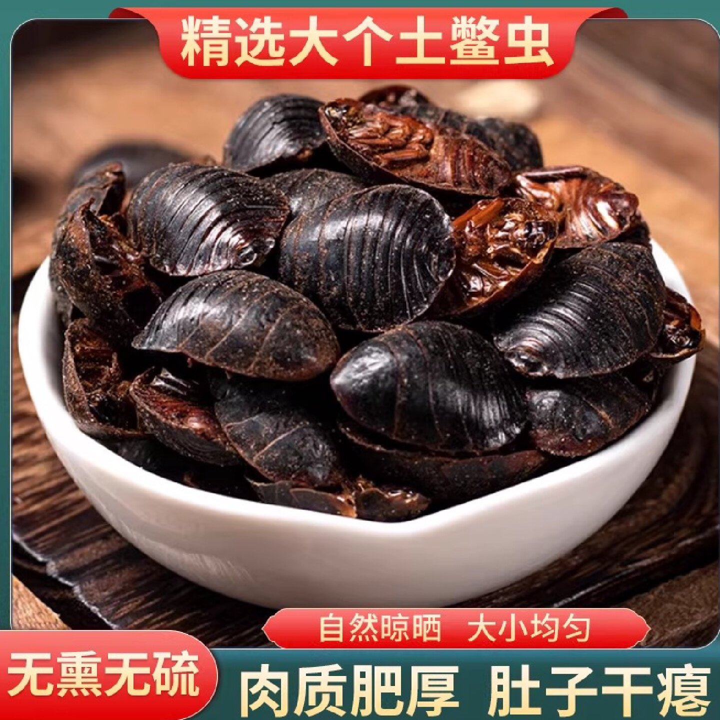 土鳖虫中药材500g土元药用土鳖虫干中华土鳖子地鳖虫可磨粉簸旗舰