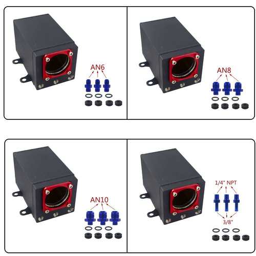 EBAY爆款改装汽配燃料箱燃油箱口径60MM带AN6 /AN8/ AN10接头配件