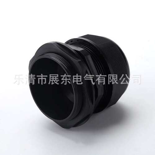 供应塑料电缆接头M75X2黑色防水接头尼龙防水出线口固定头填料函