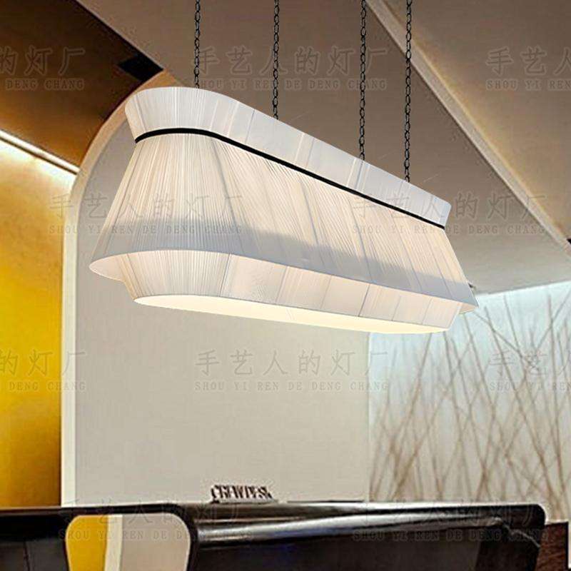 中式创意餐饮饭店带射灯收银台茶室长条吧台商用咖啡奶茶餐厅吊灯