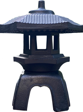 仿古铸铁香塔怀旧雪见灯 手工铁艺烛台复古长安灯客厅摆件