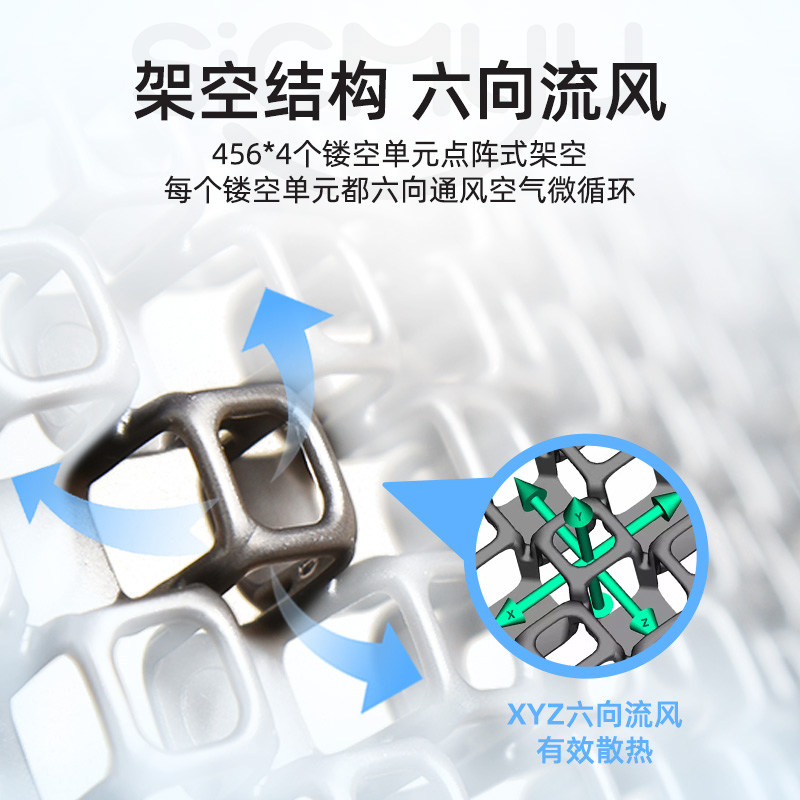通气凉爽坐垫椅垫 久坐不闷热的办公室冰凉坐垫 汽车网状通风设计
