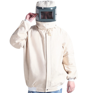 佳护 打砂衣 喷砂服喷漆服 帆布防护喷砂服油漆帽打沙上衣喷砂帽J