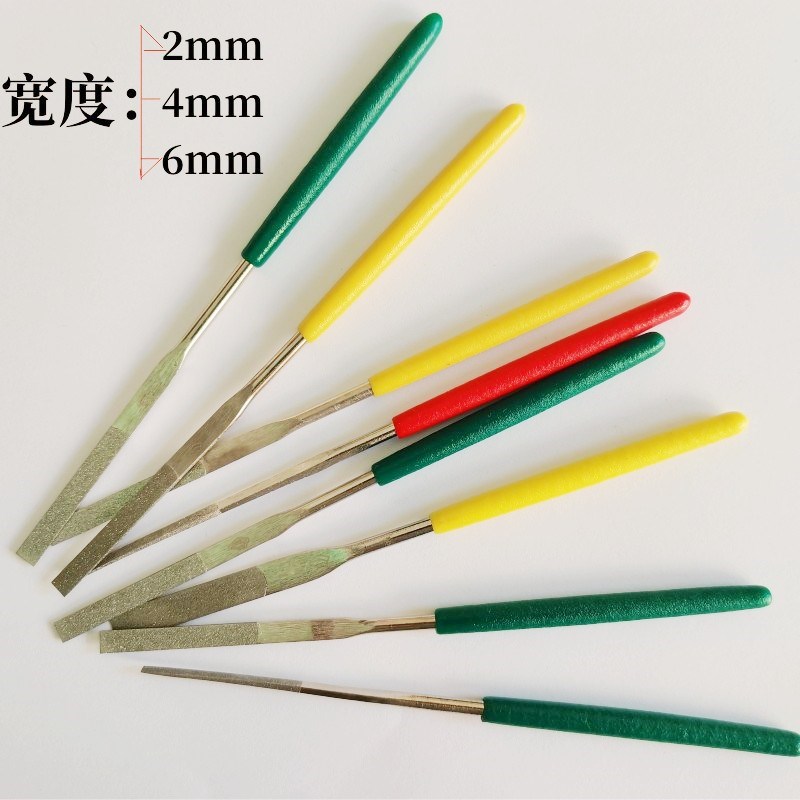 一品BEST金刚石锉刀2mm 4mm 6mm宽平头扁锉200目400目600目小平锉