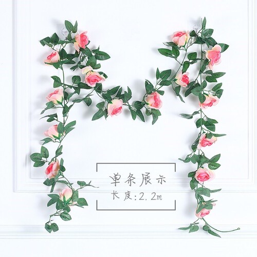 花藤装饰植物缠绕花条客厅绿叶藤条拉花橱窗门头房顶吊顶塑料挂墙