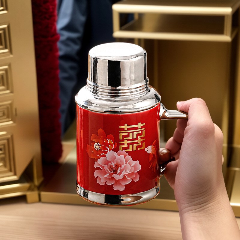 马克杯陶瓷杯子带盖家用办公室稀奇古怪复古创意情侣伴手礼水杯
