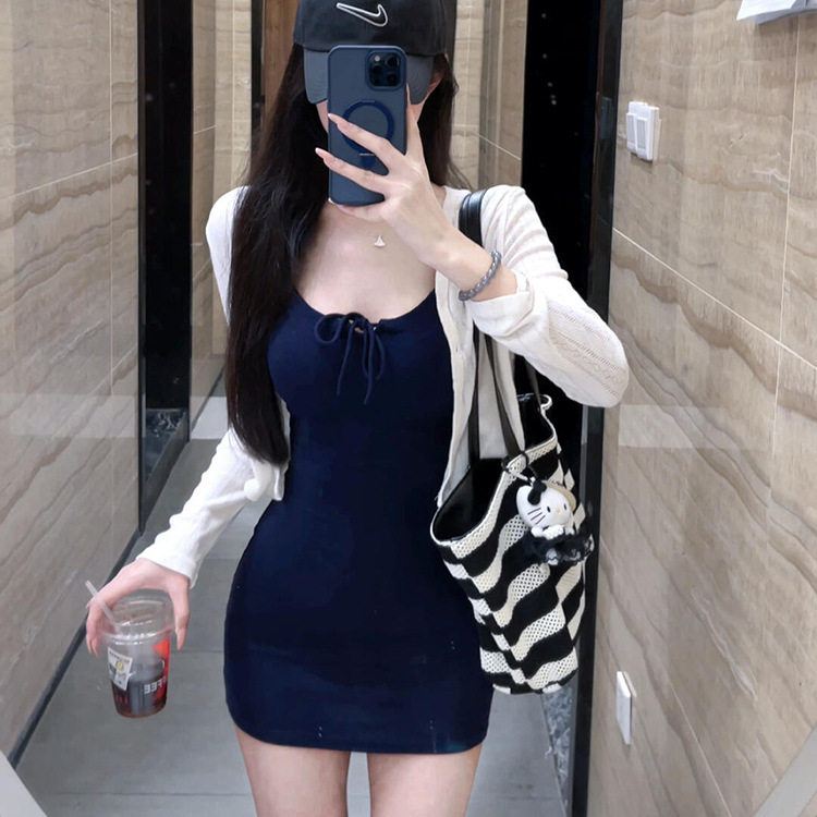 连衣裙女夏包臀裙短裙性