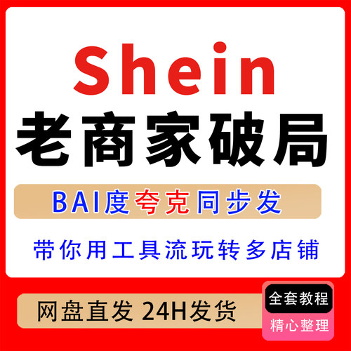 Shein跨境老商家破局课，AI工具提效 突破单量利润瓶颈一人管多店