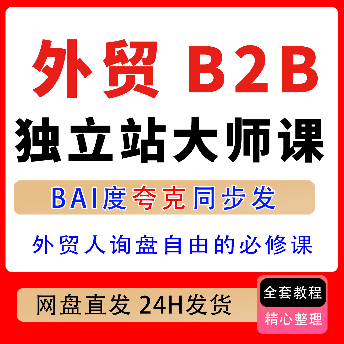 2026年外贸B2B独立站大师课 外贸人询盘自由全流程建站运营教程
