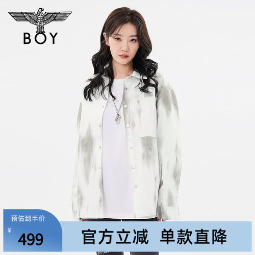 BOYLONDON春情侣款外套金属感时尚长袖衬衫N21009