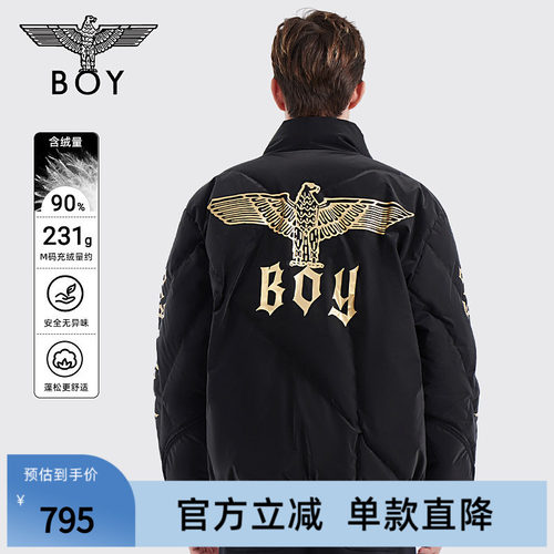 【黑执事】秋冬情侣款质感烫金老鹰保暖羽绒服N28019