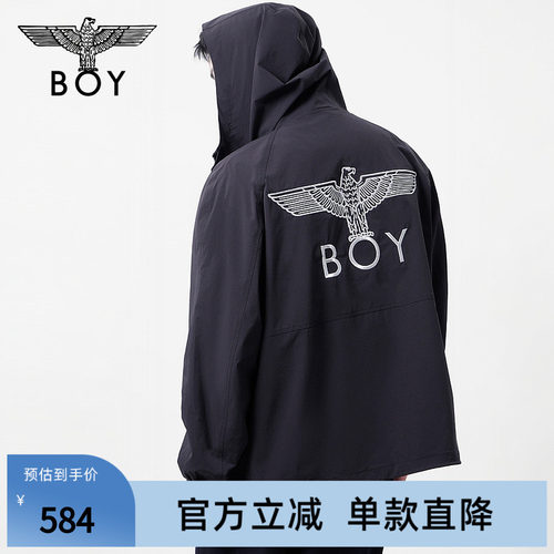【秘密行动】BOYLONDON春季情侣款黑色潮牌宽松夹克外套N23004