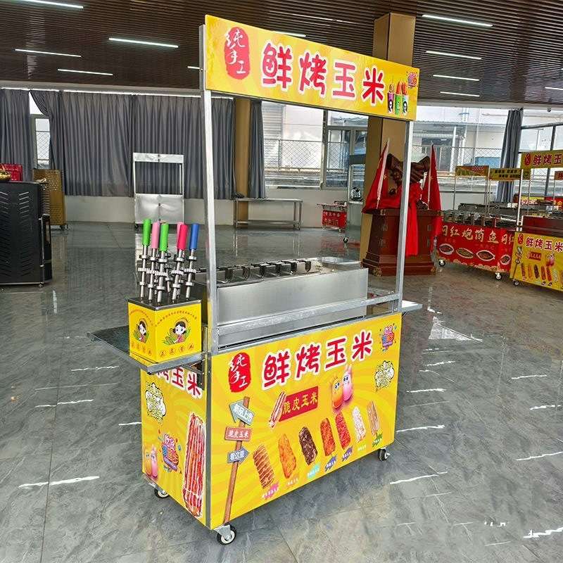 自动烤玉米机摆摊自动旋转鲜烤玉米炉子烧烤炉烤苞米机