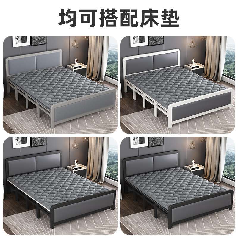 折叠床家用双人床简易午休出租屋成人木板床卧室拼接单人床铁艺床