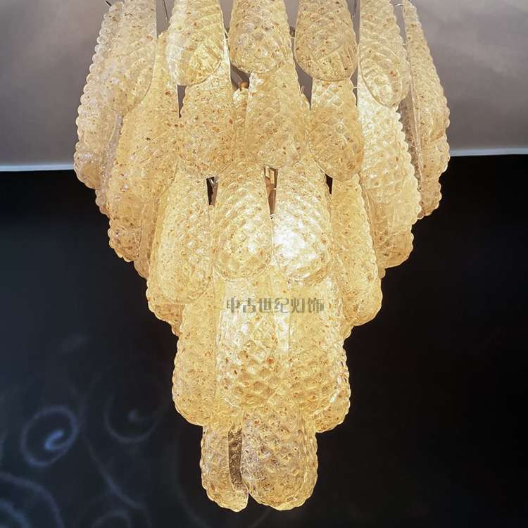 穆拉诺法式中古风客厅灯具浪漫大厅主灯设计师款餐厅卧室玻璃吊灯