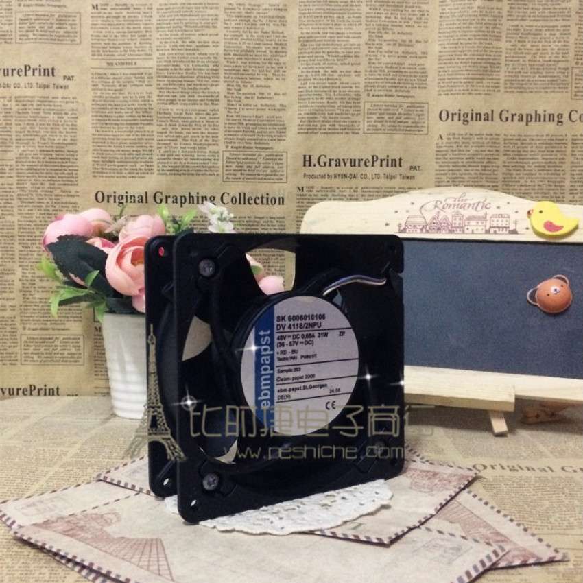 原装进口风机 48V DV4118/2NPU 1238 PWM调速 IP54防水铝框风扇