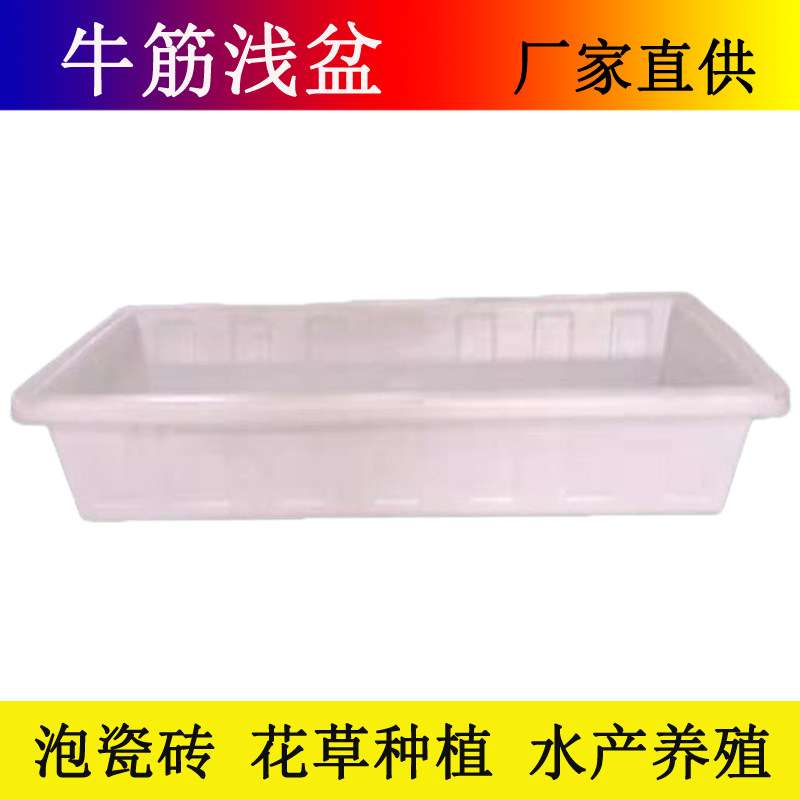 塑料水箱长方形塑料盆白色敞口养鱼养虾养龟牛筋盆花草种植长方盆