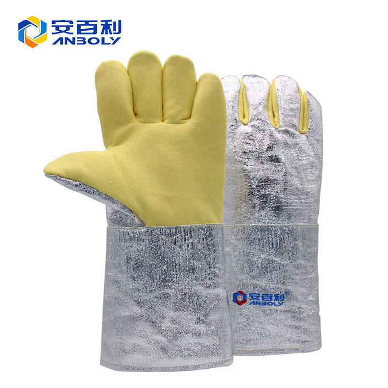 安百利ABL-S57500度耐高温隔热手套36cm阻燃锻造铝箔芳纶手套