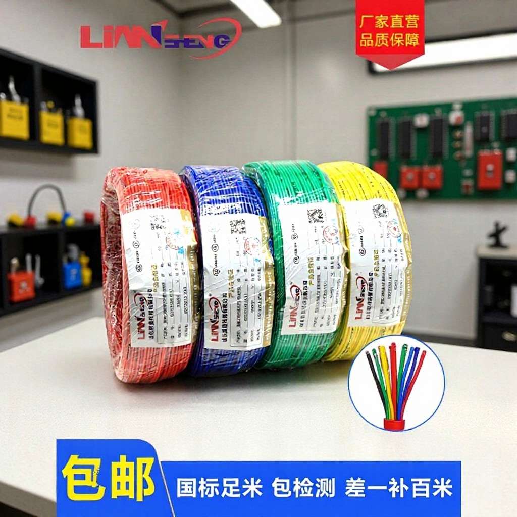 rv国标电缆线家电绝缘导电稳定AVR护套线单芯多股铜芯软线电缆线