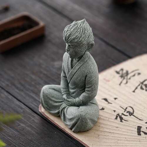 禅意孙悟空修得正果茶宠摆件国潮齐天大圣美猴王家居客厅桌面装饰