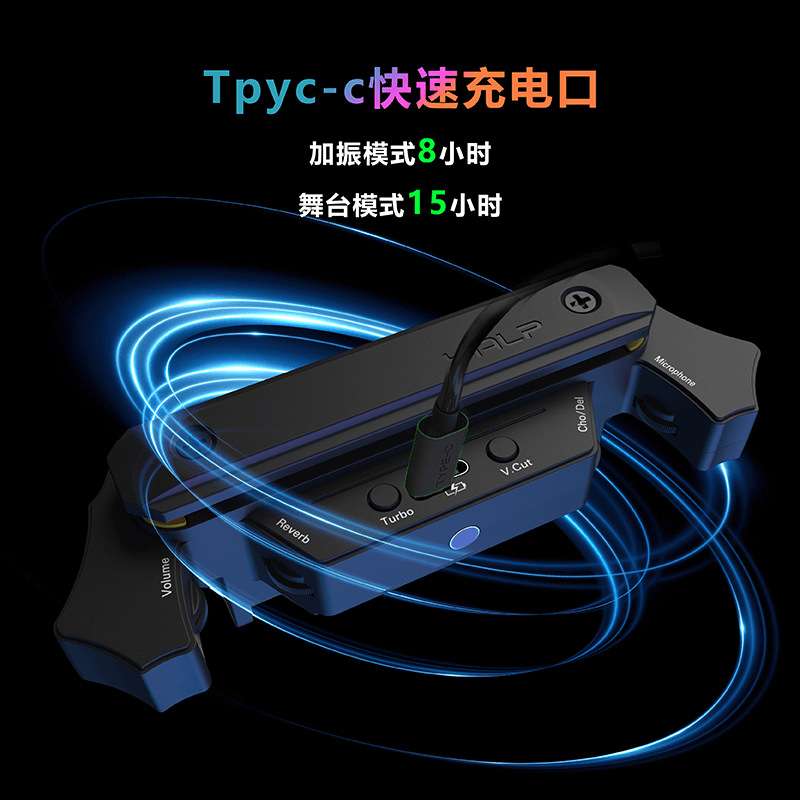 德博Y2加振拾音器雅普新款免开孔可打板民谣木吉他拾音器安装便捷