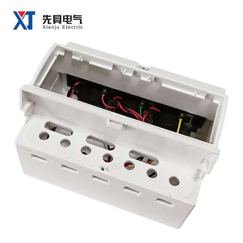 三相导轨式壳体XJ-T-25(7P)塑料外壳电能表电器盒仪表导轨安装