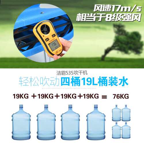 洁霸BF533吹地面风机吹干机吹地机大功率商用家用地毯烘干机除湿