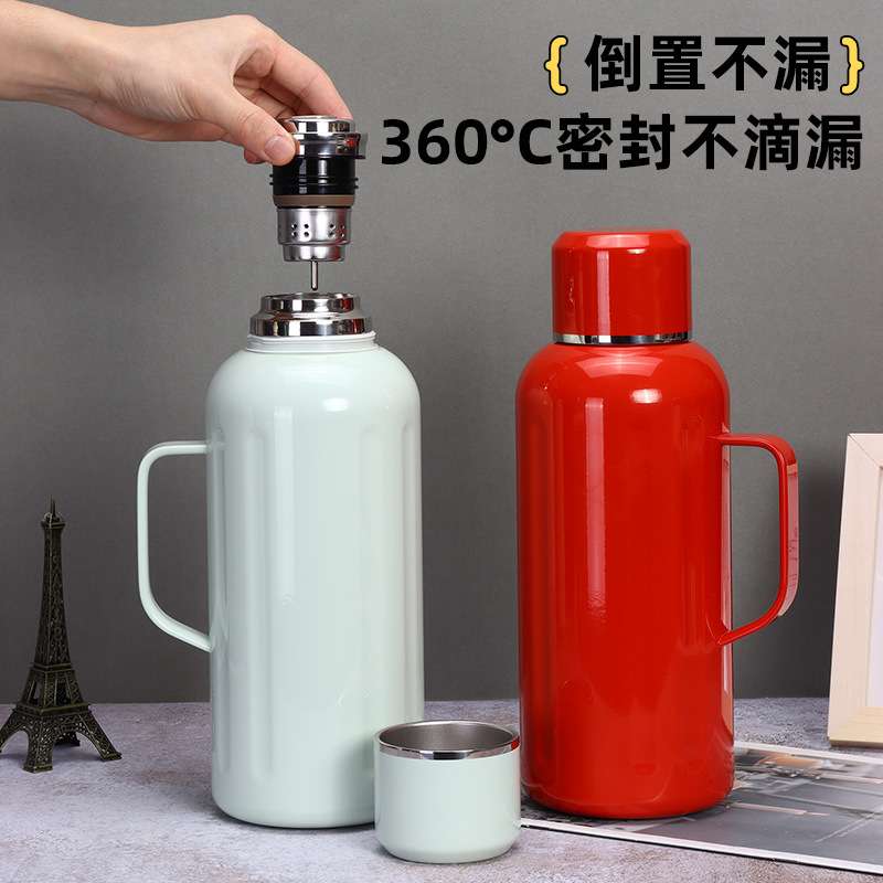 1500ml大容量保温壶316不锈钢保温杯带茶漏温度显示家用泡茶杯