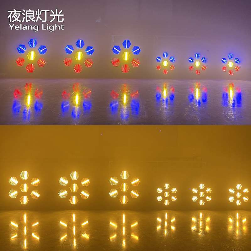 七颗六角复古灯LED矩阵直播间背景灯染色灯酒吧演出爆闪舞台灯光