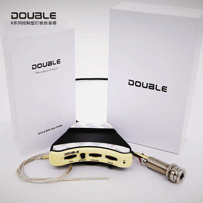民谣吉他DOUBLE拾音器B1G单音B2G双音系统电箱拾音器加振音孔演出