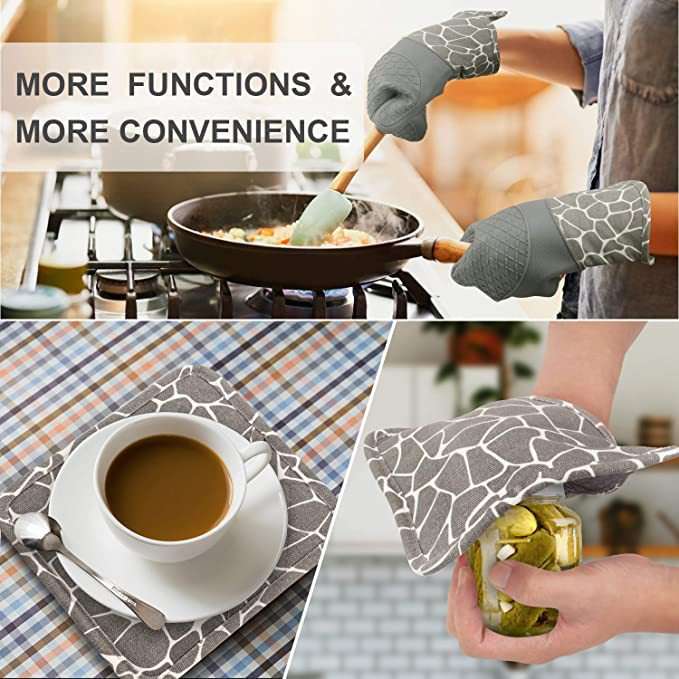 微波炉烤箱隔热手套加棉加厚耐高温烘焙家用防滑套装Oven glove