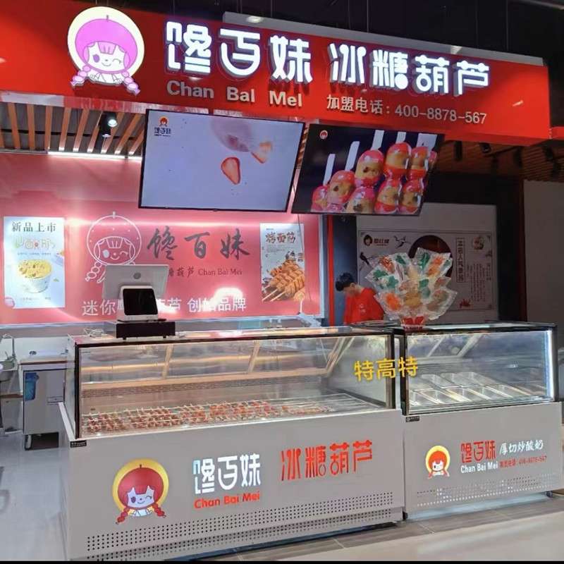 网红风冷迷你小串冰糖葫芦厚切炒酸奶展示柜冰柜冰淇淋冷藏冷冻柜