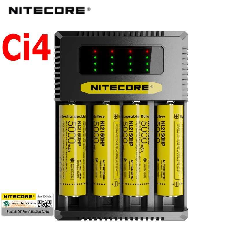 NiteCore/奈特科尔 Ci4 18650 四槽智能 镍氢锂离子电池充电器 3A