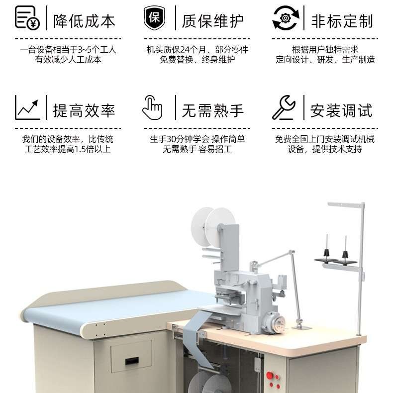 自动窗帘花边缝纫机工艺机多针拼接缝制机兄弟机头布料同步输送带