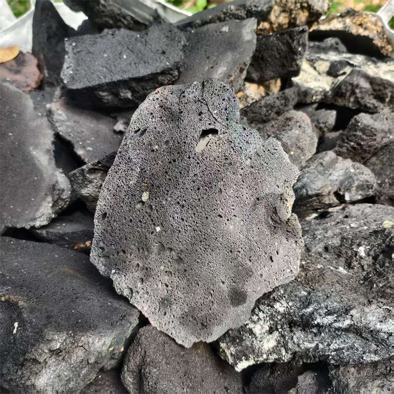 厂家 外墙文化景观石不规则挡土墙石材红色黑色火山石蘑菇石