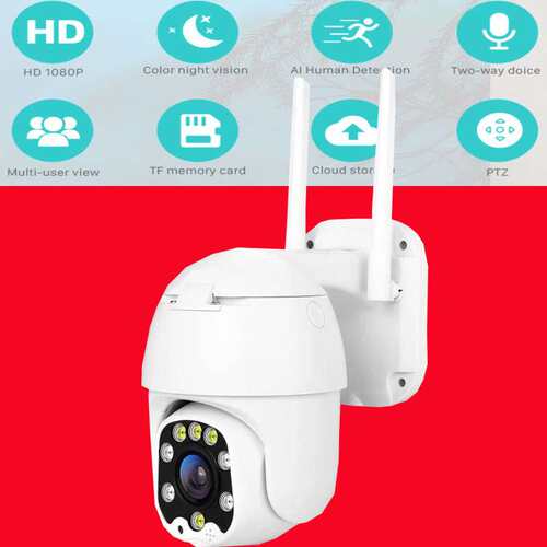1080P PTZ Wifi IP Camera Outdoor 4X Digital Zoom  Wireless