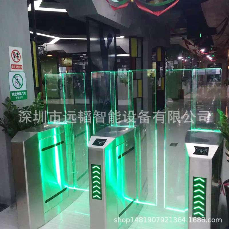 工厂人员上下班考勤管理全高平移闸刷卡人脸识别指纹识别门禁控制