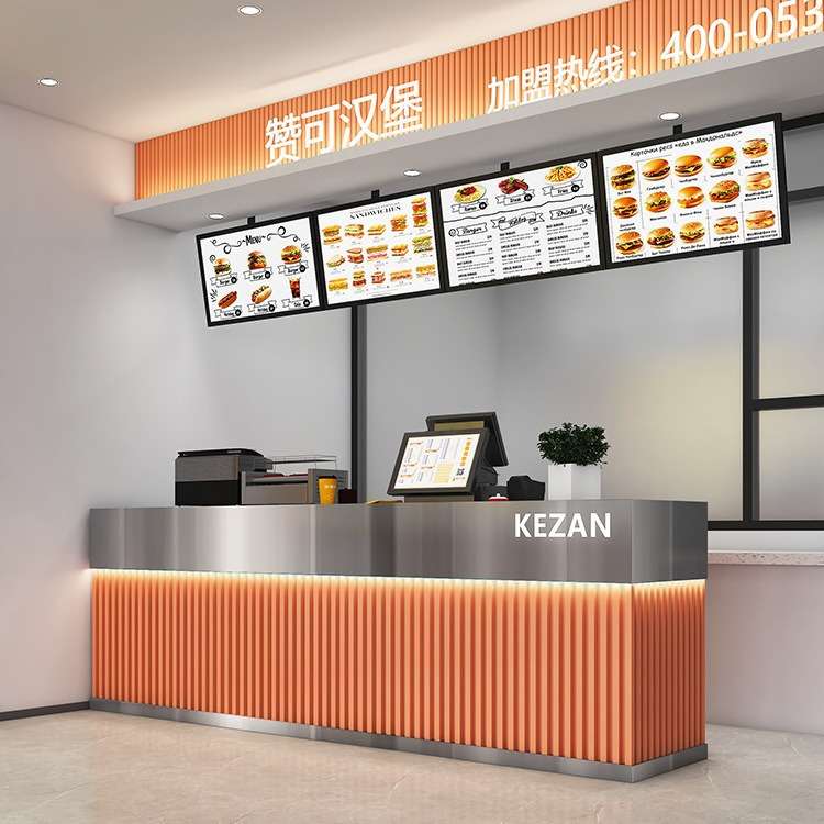 奶茶店吧台便利店收银台不绣钢餐厅蛋糕店宠物咖啡店前台桌接待台