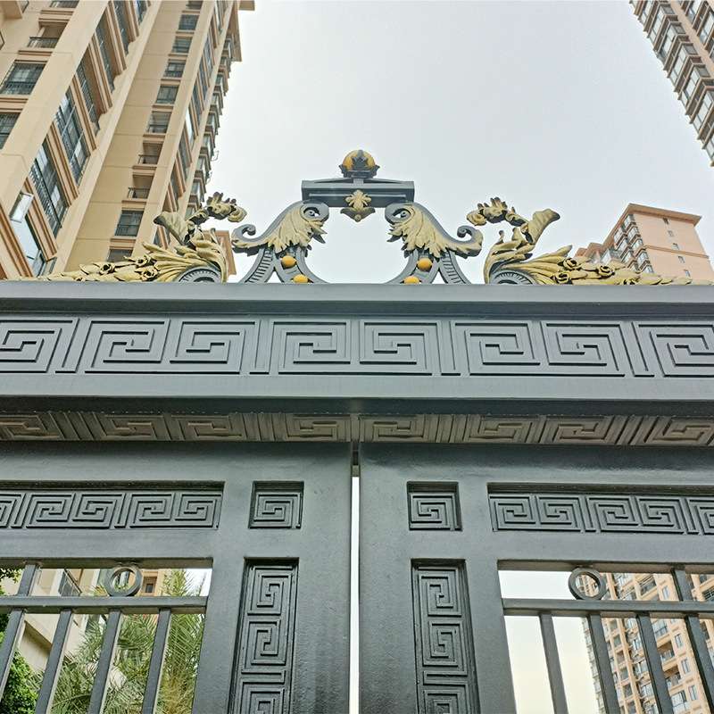 农村别墅铁艺大门学校公园铁入户门小区庭院门农村花园铁艺进户门
