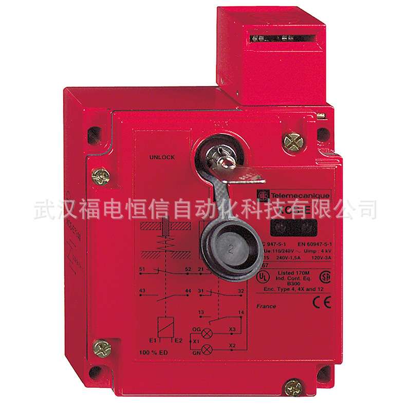 Telemecanique安全门行程开关XCSPA592插片安全限位开关XCS-PA592