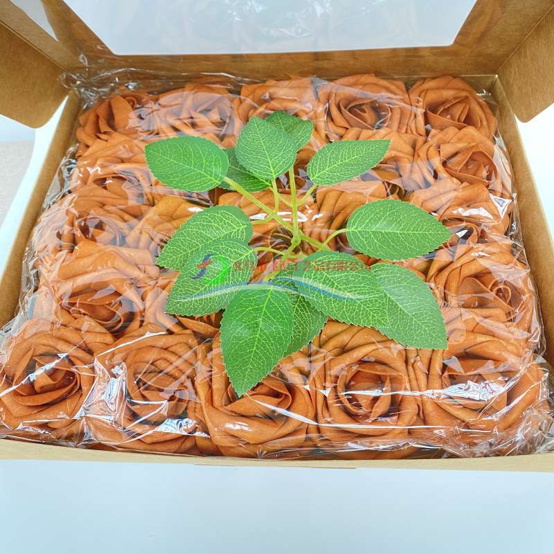 染色脏色系列仿真泡沫玫瑰花盒装人造手工假花婚庆家居装饰假花