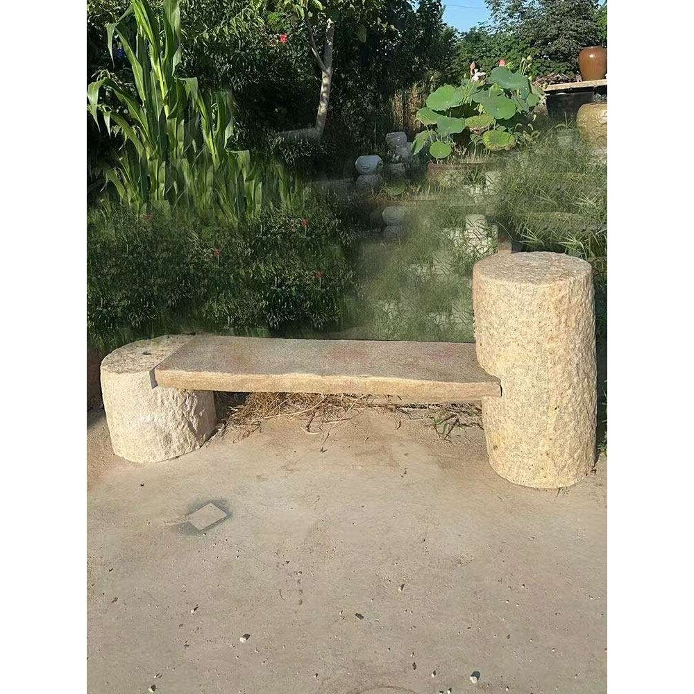 长条石凳花架老石条旧石板中式条案石凳花几复古盆景底座摆台户外