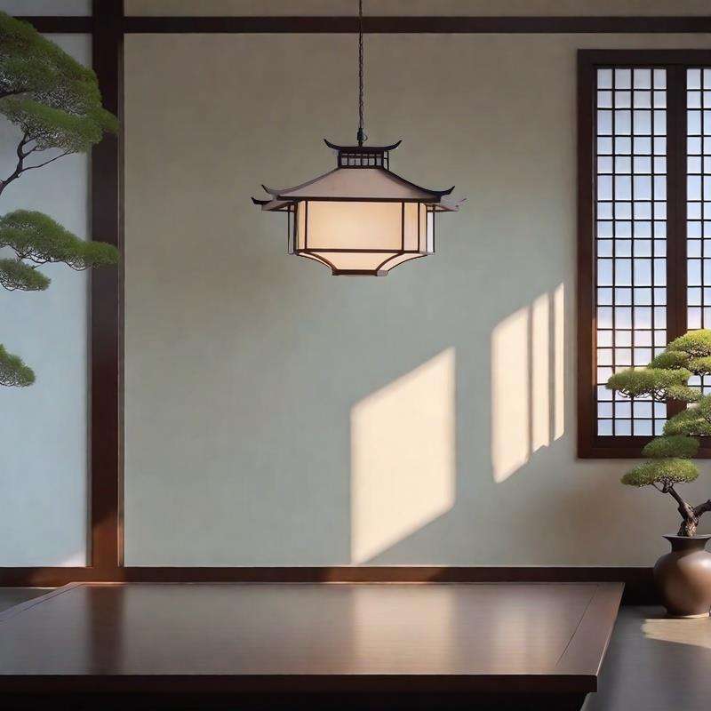 新中式禅意茶室灯笼吊灯小客厅饭店茶楼餐厅民宿复古宋代美学宫灯