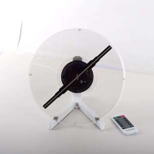 跨境28CM桌面透明式裸眼3D全息广告机风扇屏HOLOGRAM LED FAN工厂
