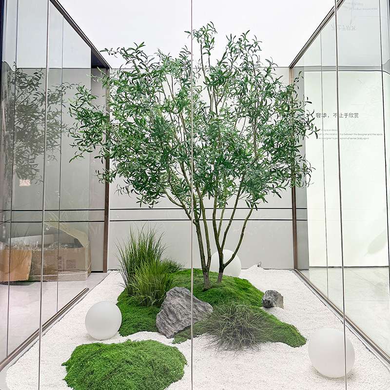 橄榄树大型仿生假绿植室内外景观装饰橱窗造景仿真植物树高盆景