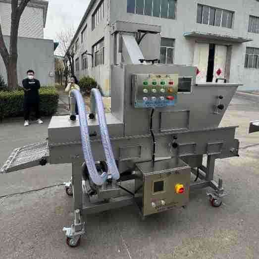 全自动黄金带鱼上糠设备 全自动上糠机 酥脆虾饼裹糠机